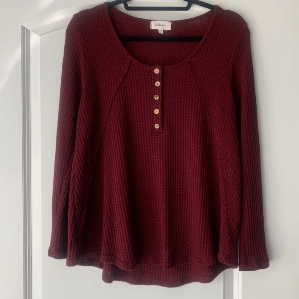 böhme Maroon Light-Weight Sweater